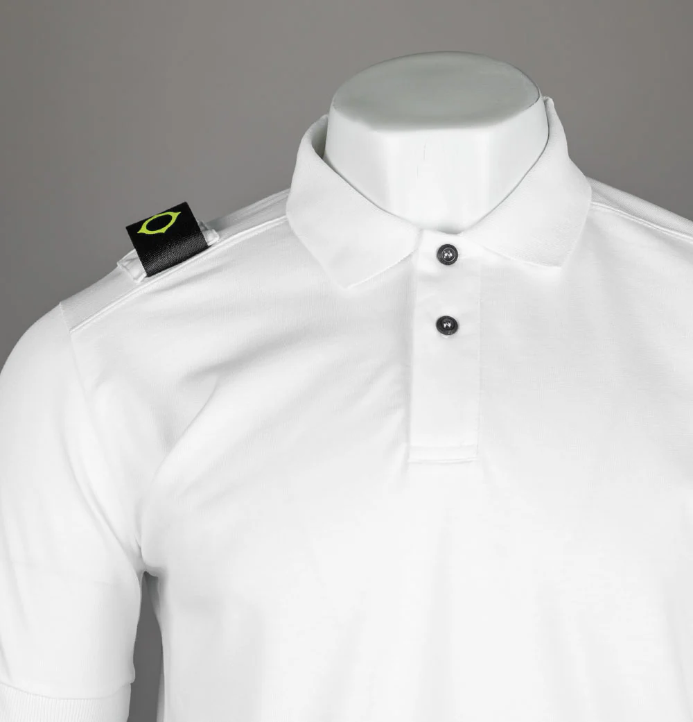 Ma.Strum Volt SS Jersey Polo Shirt Optic White - Image 3