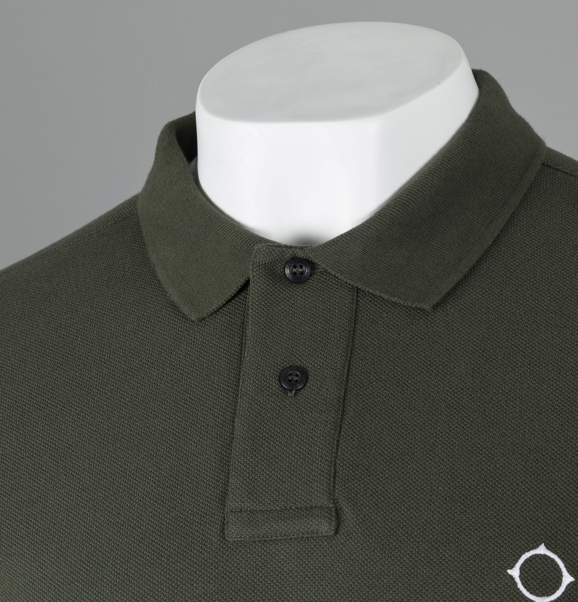 Ma.Strum Walrus S/S Pique Polo Shirt Dark Olive - Image 4
