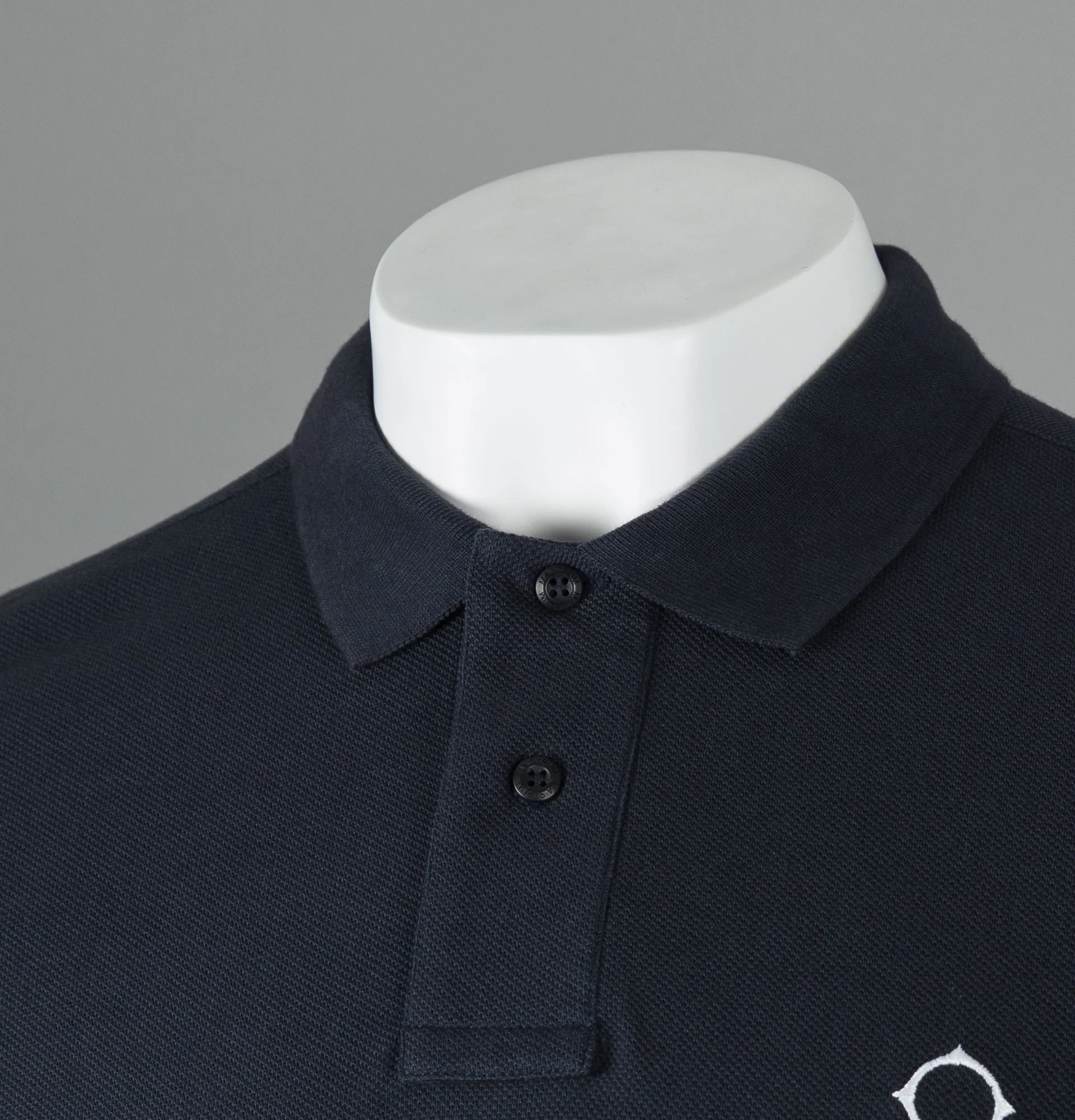 Ma.Strum Walrus S/S Pique Polo Shirt Dark Navy - Image 4
