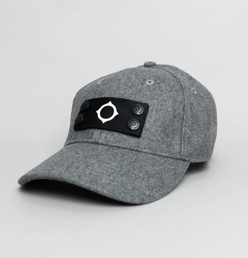 Ma.Strum Wool Badge Cap Battleship Grey - Image 2