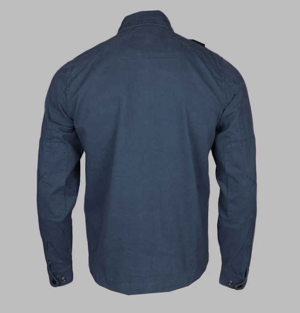 Ma.Strum Zip Front Overshirt Ink Navy - Image 2