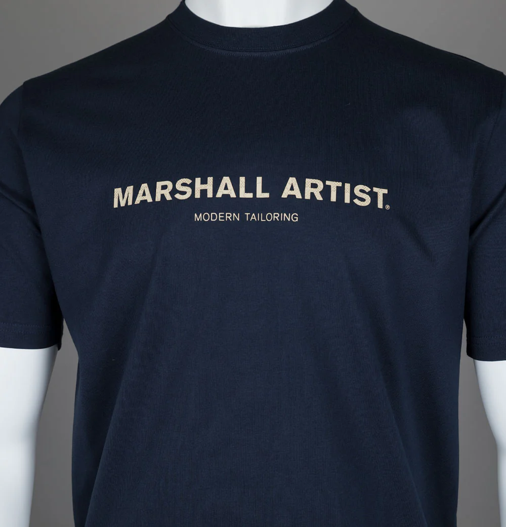 Marshall Artist Coastal Erosion T-Shirt Navy - Image 3