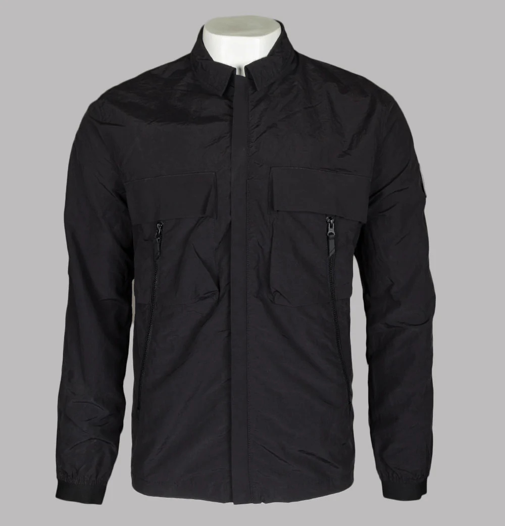 Marshall Artist Cotton Poly Overshirt Black