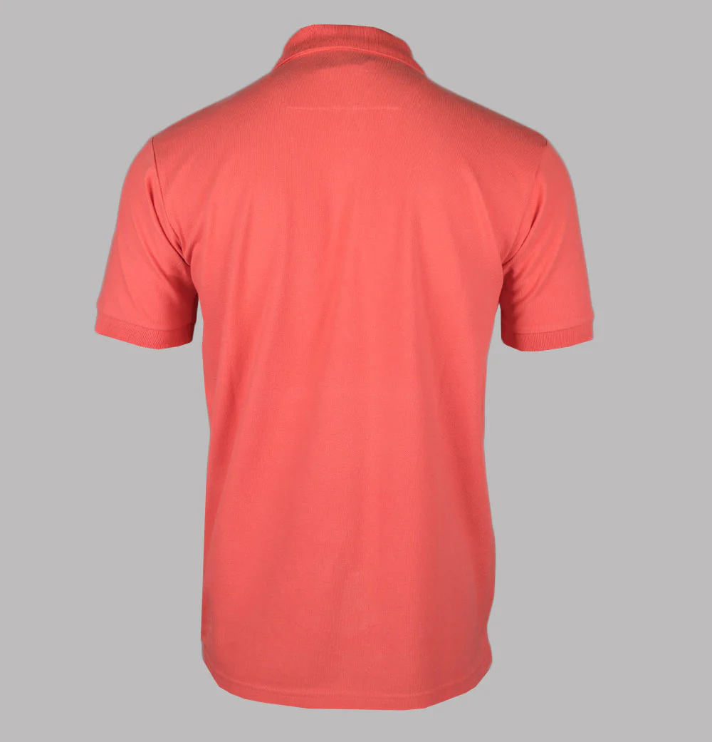 Marshall Artist Embroidered Siren Polo Shirt Coral - Image 2