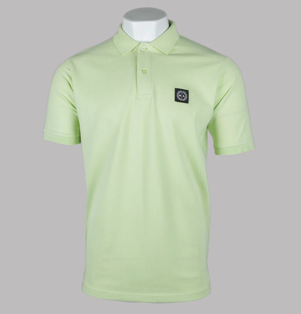 Marshall Artist Embroidered Siren Polo Shirt Lime