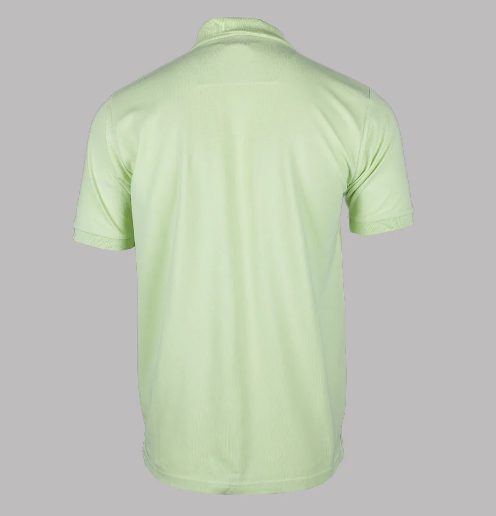 Marshall Artist Embroidered Siren Polo Shirt Lime - Image 2