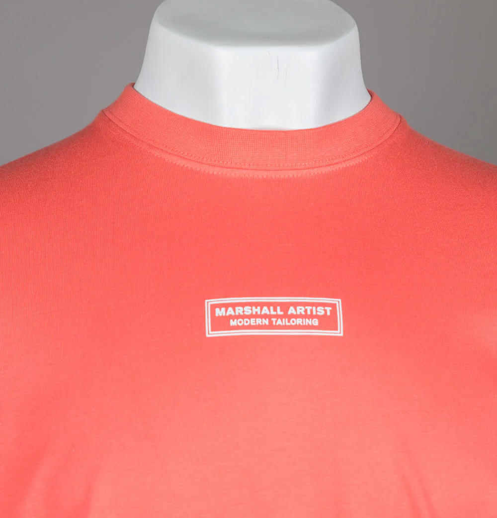 Marshall Artist Injection Box Logo T-Shirt Coral - Image 3