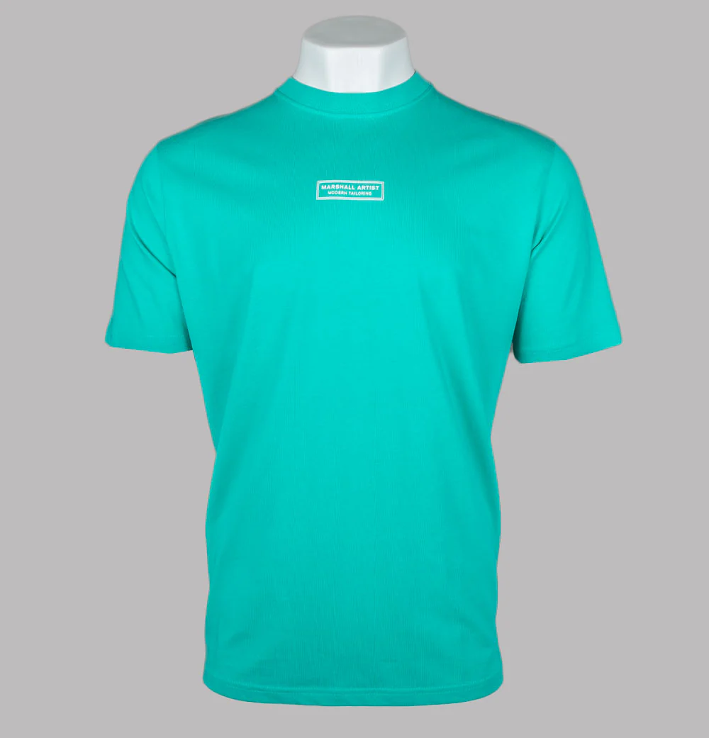Marshall Artist Injection Box Logo T-Shirt Court Green
