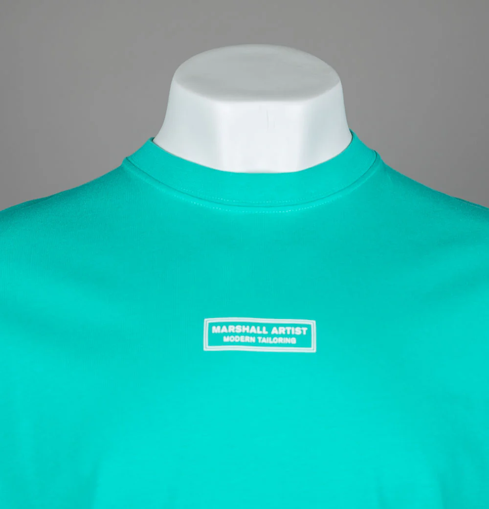 Marshall Artist Injection Box Logo T-Shirt Court Green - Image 3