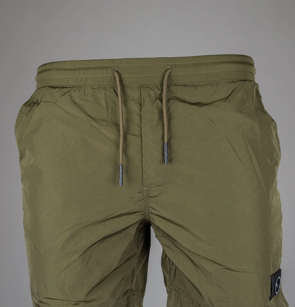 Marshall Artist Krinkle Nylon Swim Shorts Khaki - Image 4