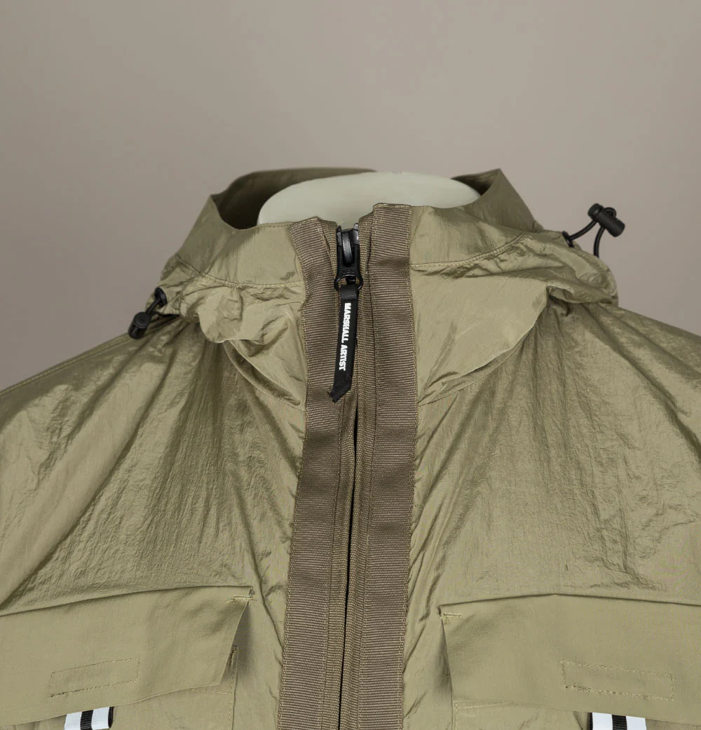 Marshall Artist Molecular Hooded Jacket Khaki - Image 3