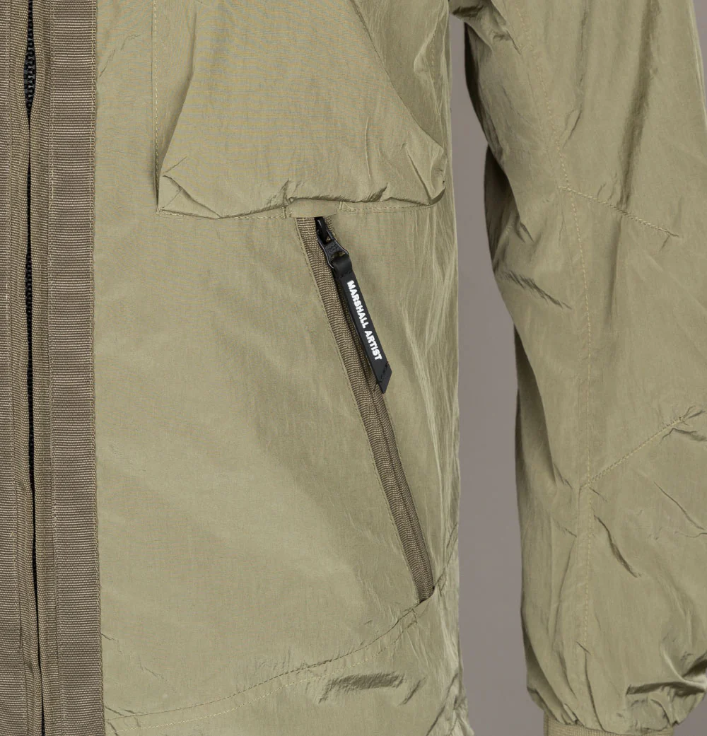 Marshall Artist Molecular Hooded Jacket Khaki - Image 5