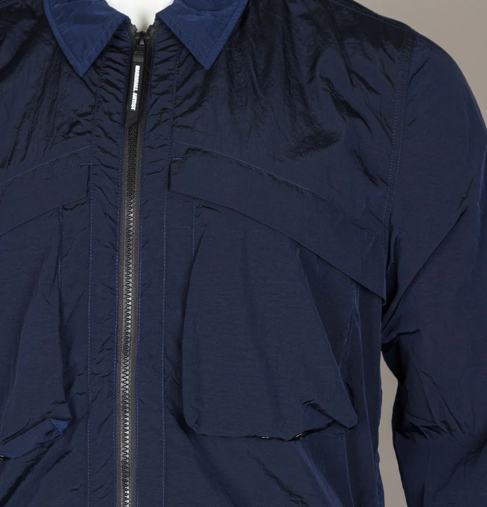 Marshall Artist Molecular Overshirt Navy Blue - Image 4