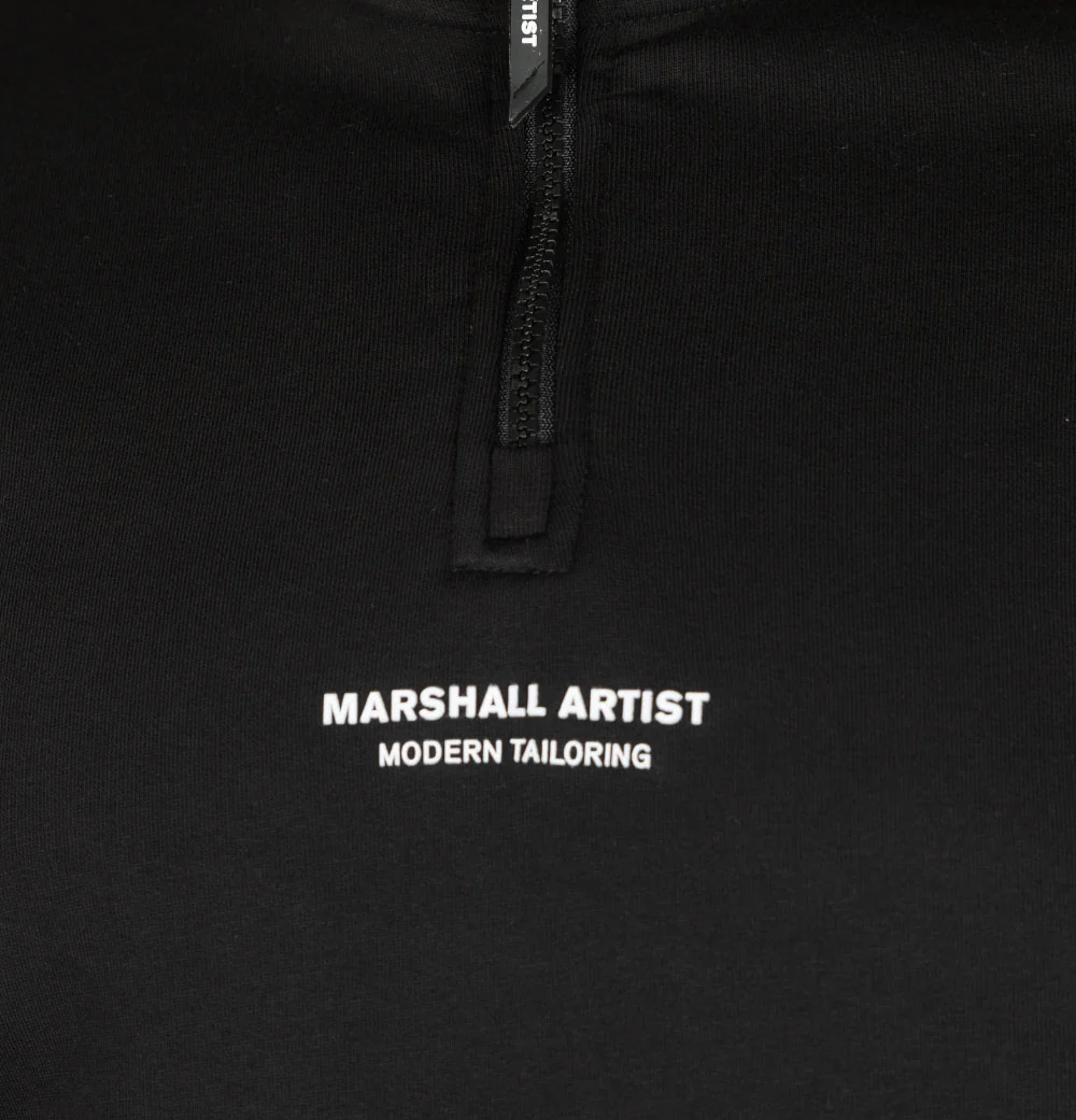 Marshall Artist Siren 1/4 Zip Sweatshirt Black - Image 4