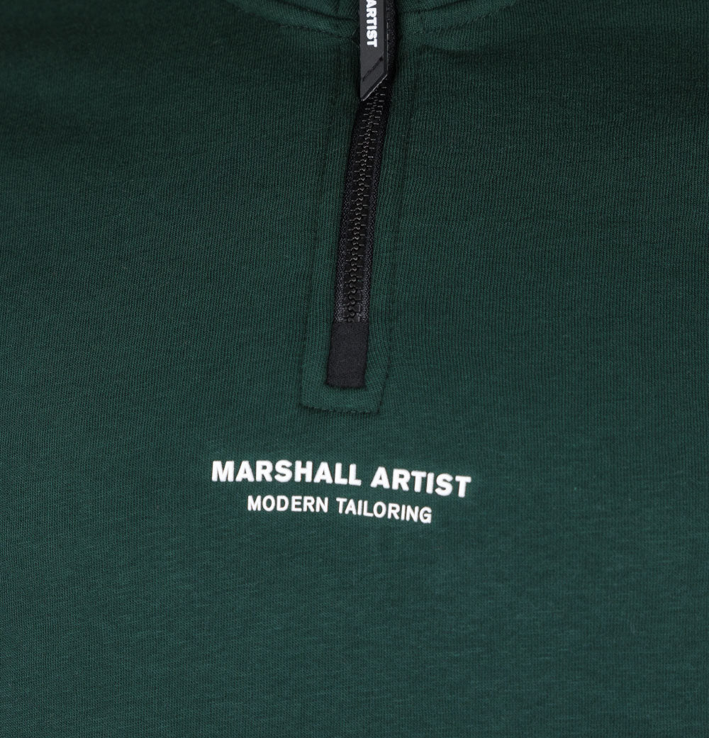 Marshall Artist Siren 1/4 Zip Sweatshirt Forest Green - Image 4