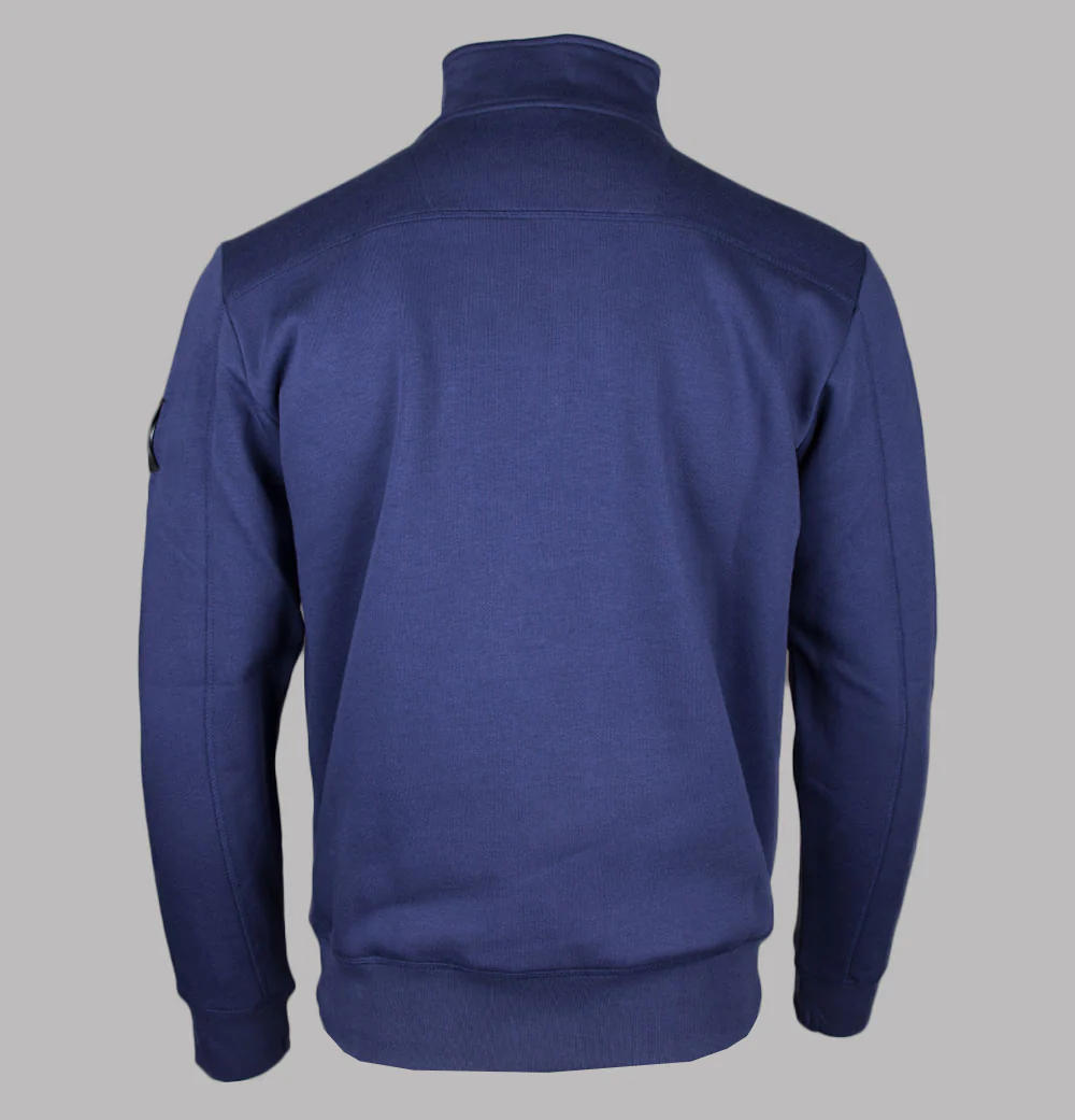 Marshall Artist Siren Box Logo 1/4 Zip Sweatshirt Monarch Blue - Image 2