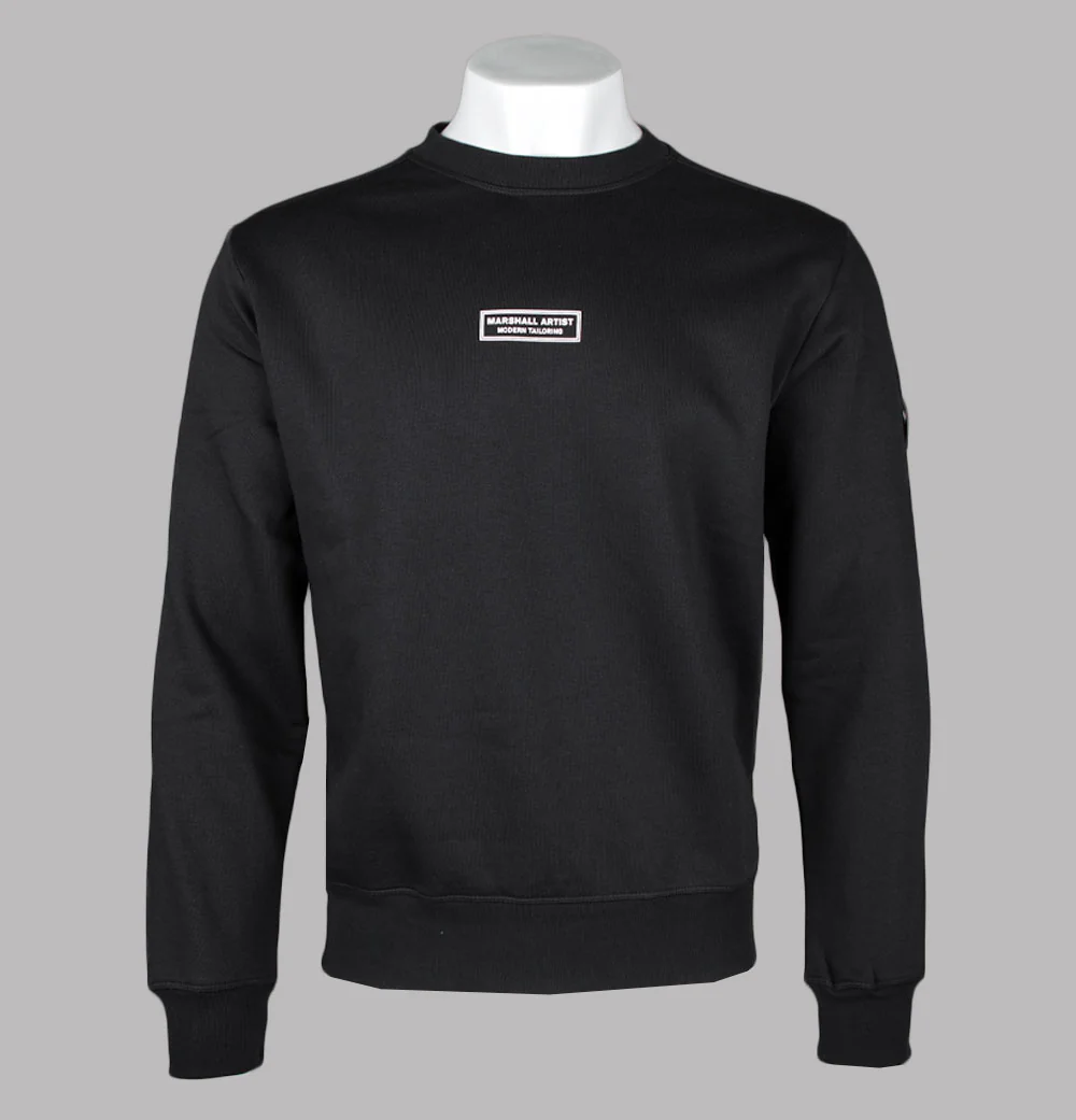 Marshall Artist Siren Box Logo Fleece Back Sweatshirt Black