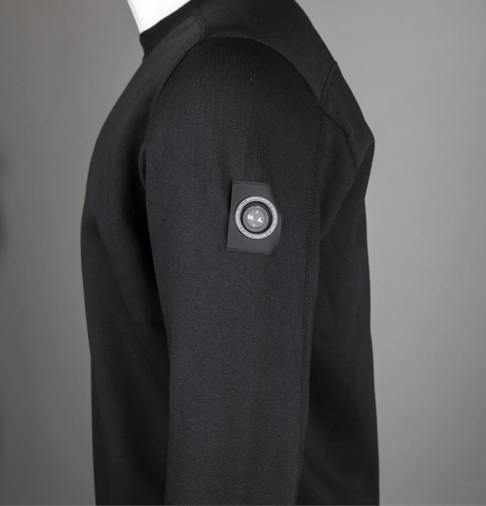 Marshall Artist Siren Box Logo Fleece Back Sweatshirt Black - Image 4