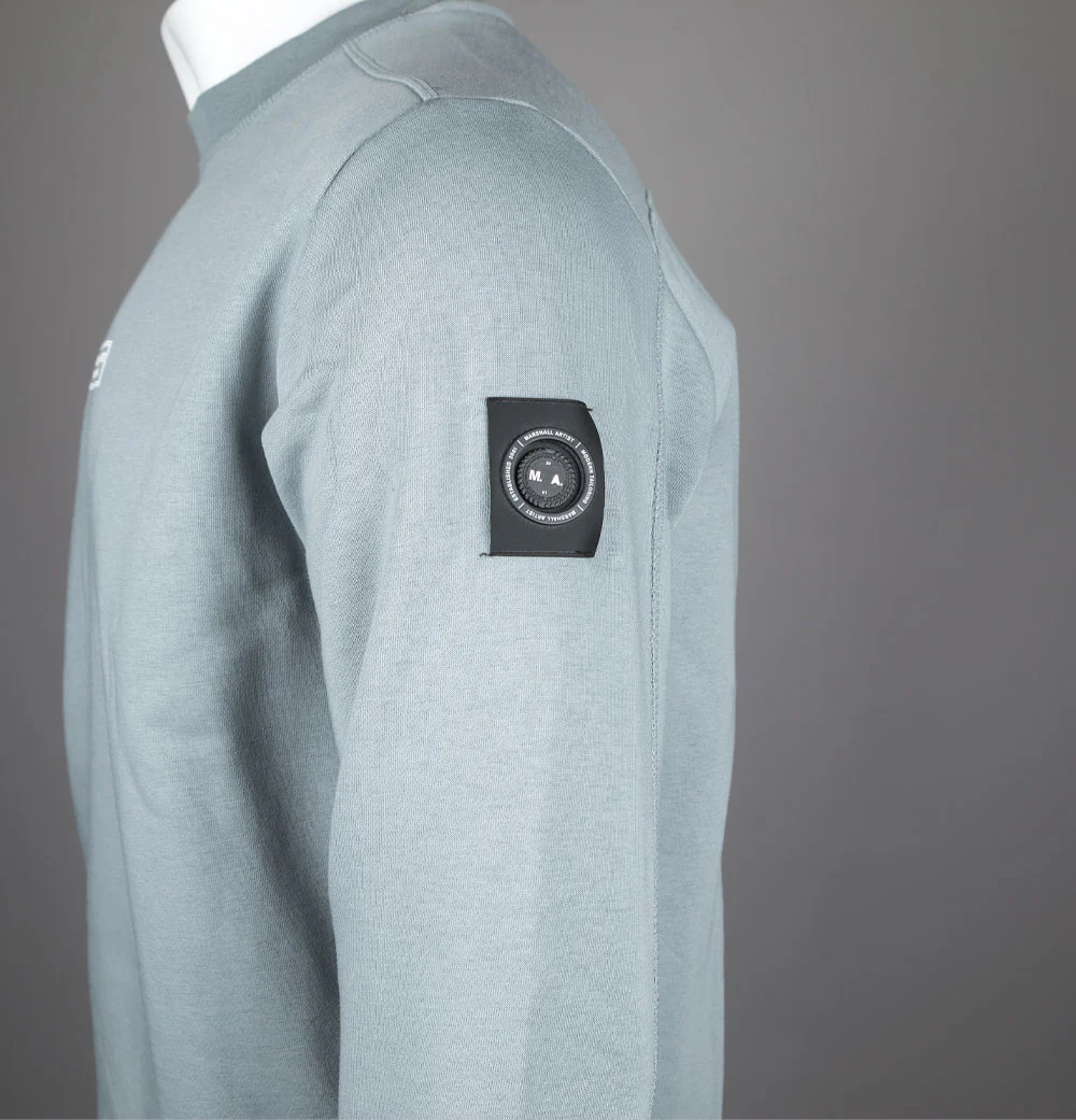 Marshall Artist Siren Box Logo Fleece Back Sweatshirt Nardo Grey - Image 4