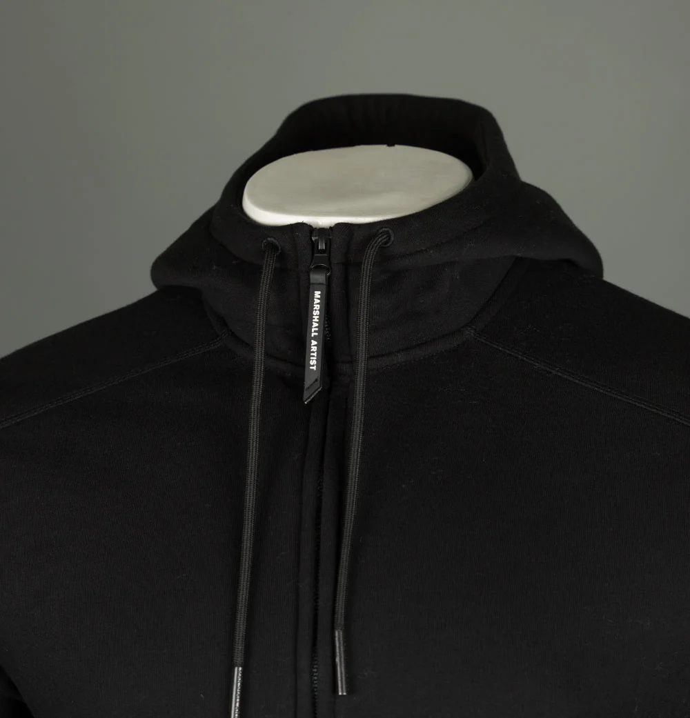 Marshall Artist Siren Full Zip Hooded Sweatshirt Black - Image 3