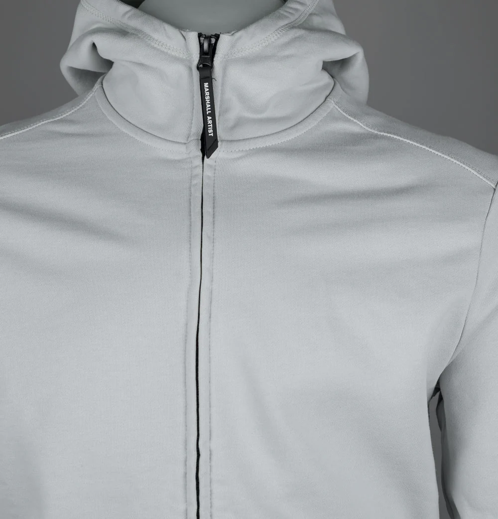 Marshall Artist Siren Full Zip Hooded Sweatshirt Dove Grey - Image 3