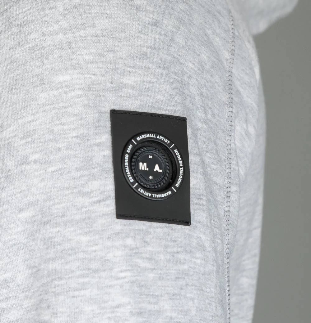 Marshall Artist Siren Full Zip Hooded Sweatshirt Grey Marl - Image 5