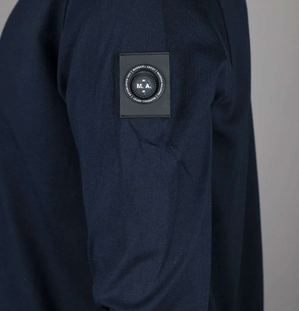 Marshall Artist Siren L/S T-Shirt Navy - Image 3