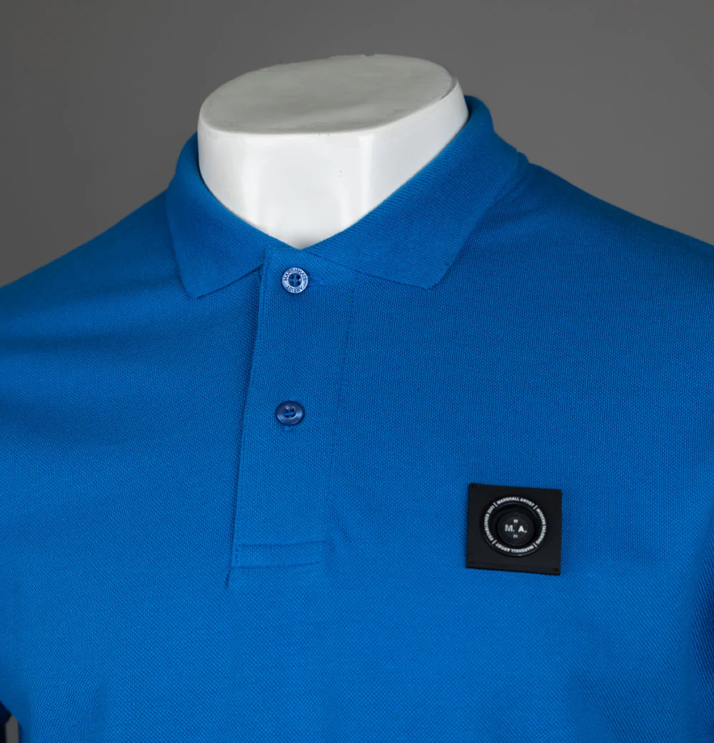 Marshall Artist Siren S/S Polo Shirt Radial Blue - Image 3