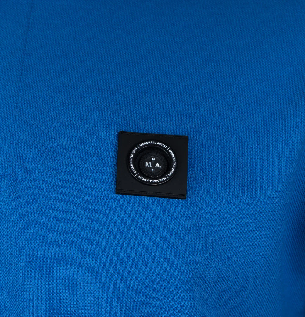 Marshall Artist Siren S/S Polo Shirt Radial Blue - Image 4
