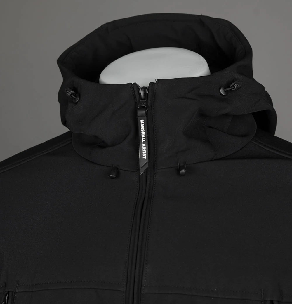 Marshall Artist Softshell Hooded Jacket Black - Image 3