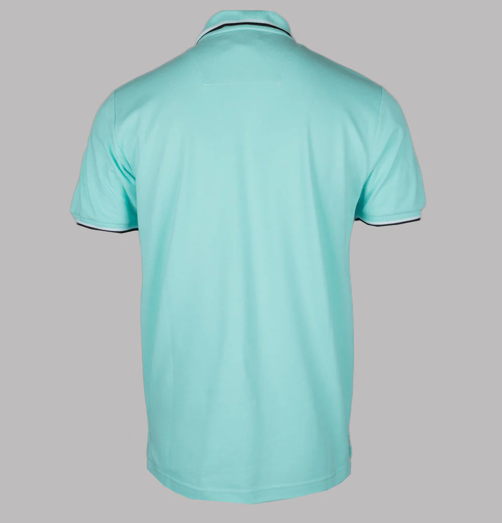 Marshall Artist Tipped Polo Shirt Aqua - Image 2