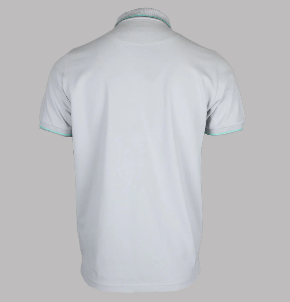 Marshall Artist Tipped Polo Shirt Oceanic Grey - Image 2