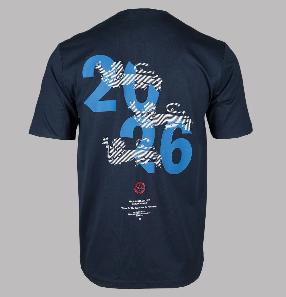 Marshall Artist World In Motion T-Shirt Navy - Image 2