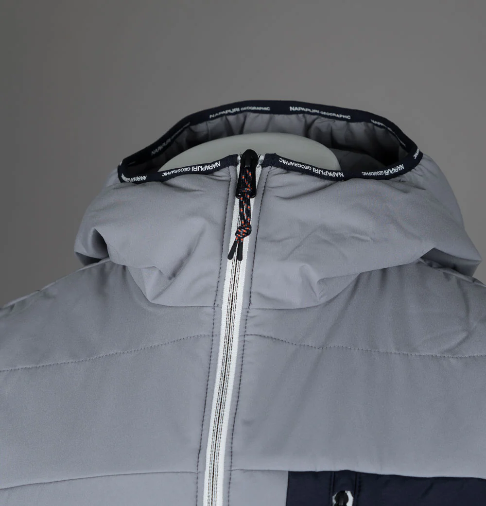 Napapijri A-Huron Hooded Gilet Grey Owl - Image 3