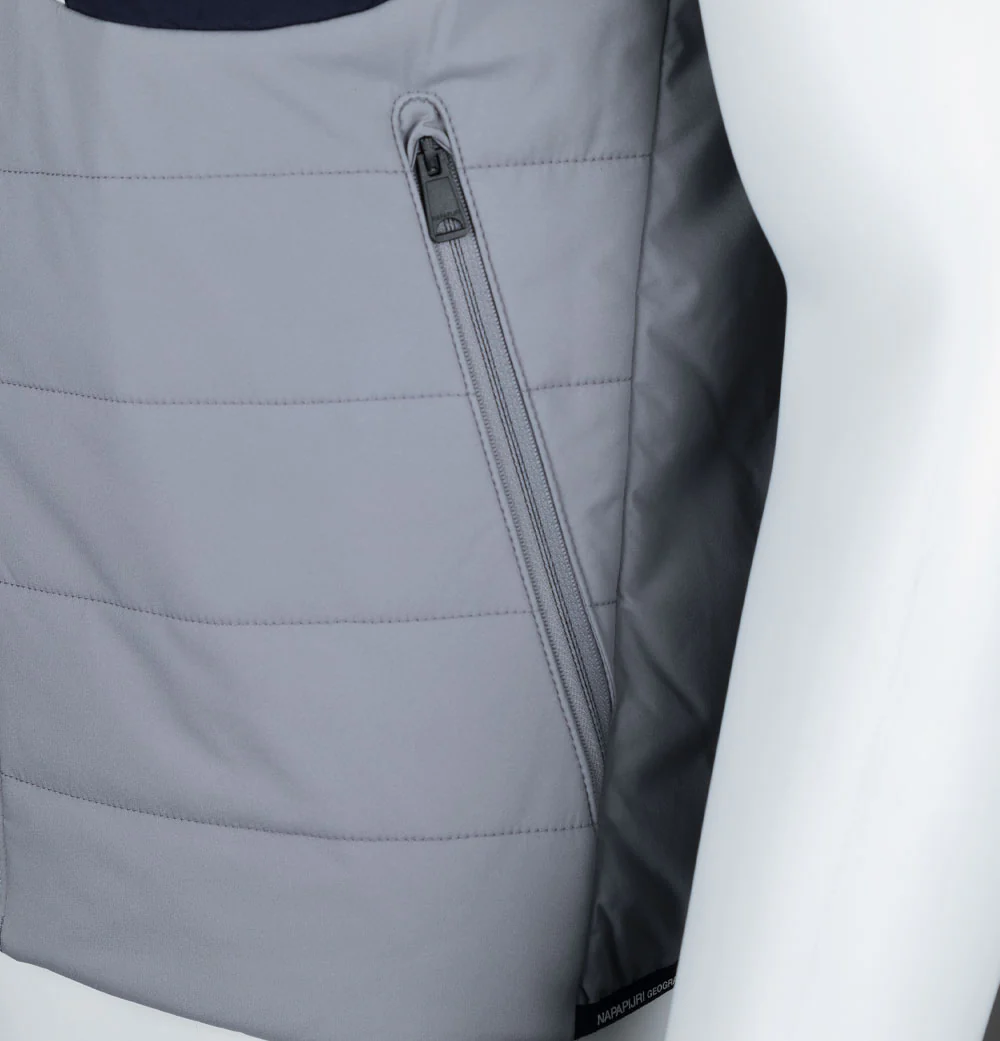 Napapijri A-Huron Hooded Gilet Grey Owl - Image 5