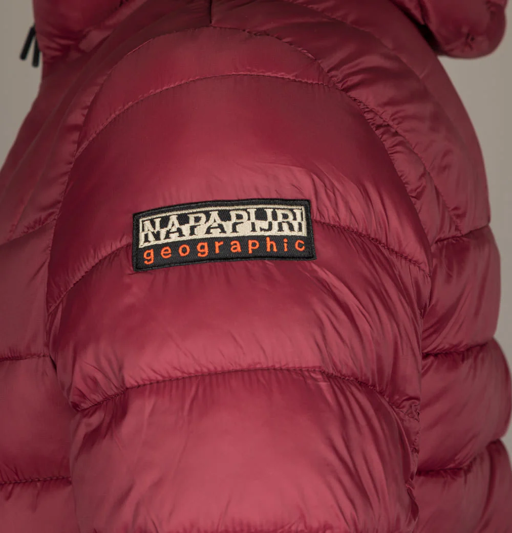 Napapijri Aerons Hooded Quilted Jacket Bordeaux - Image 6