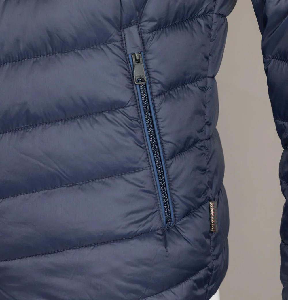 Napapijri Aerons Hooded Quilted Jacket Navy Blue - Image 4