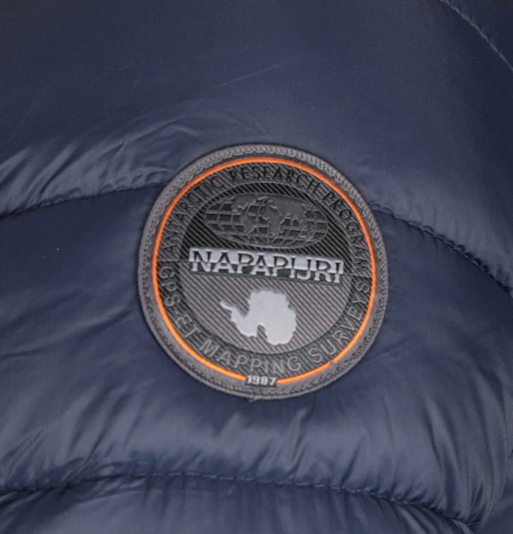 Napapijri Aerons Hooded Quilted Jacket Navy Blue - Image 6