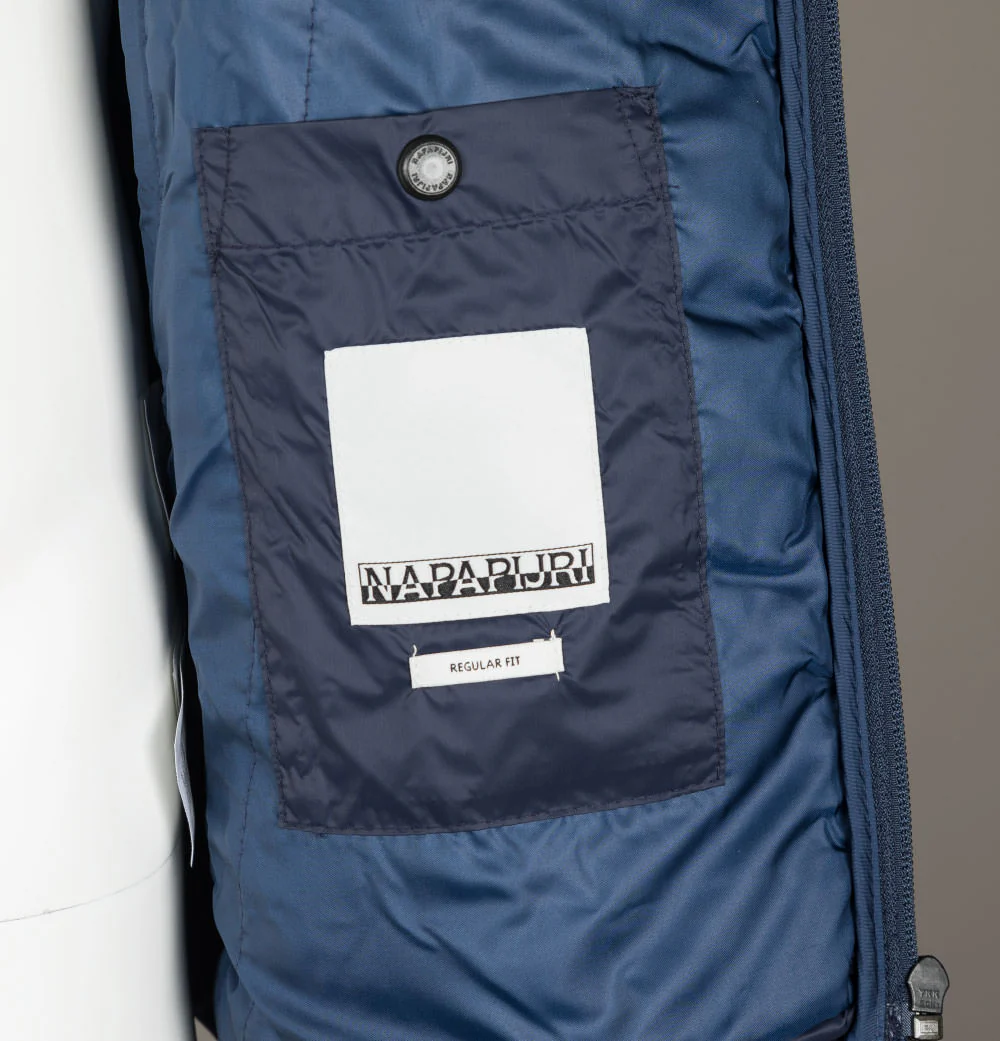 Napapijri Aerons Hooded Quilted Jacket Navy Blue - Image 7
