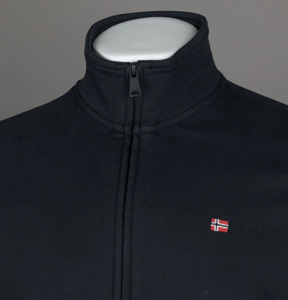 Napapijri Balis Full Zip Up Sweatshirt Black - Image 3