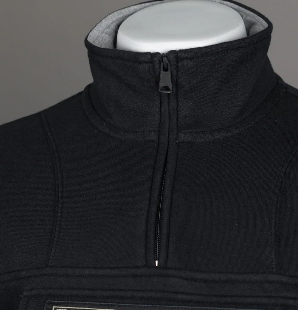 Napapijri Burgee Half Zip Sweatshirt Black - Image 3