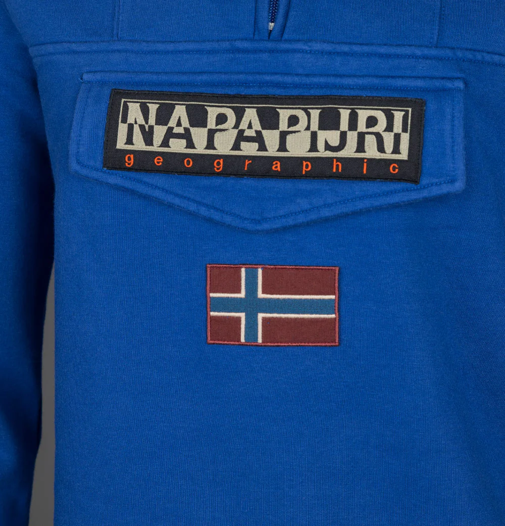 Napapijri Burgee Half Zip Sweatshirt Blue Mazarine - Image 4