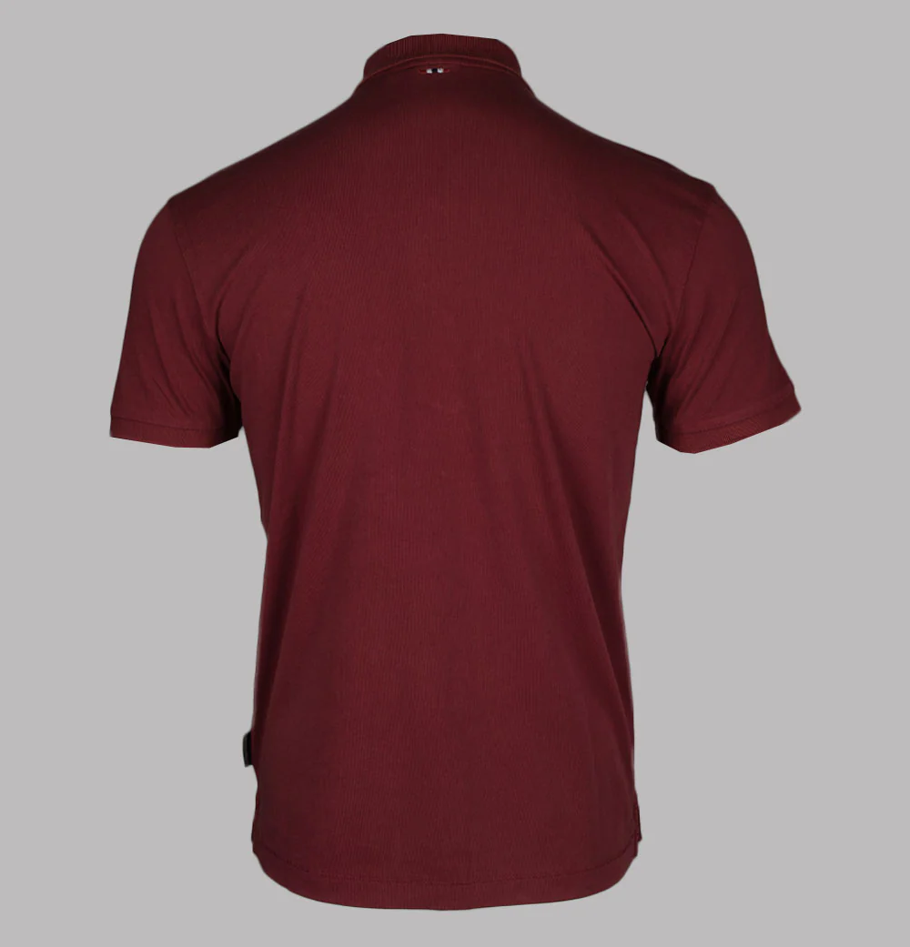 Napapijri Elbas Jersey Polo Shirt Tibetan Red - Image 2
