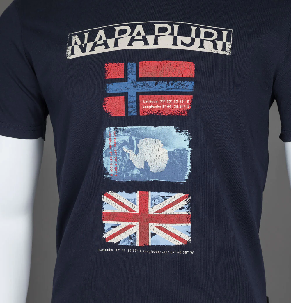 Napapijri Gorfou T-Shirt Navy Blue - Image 3