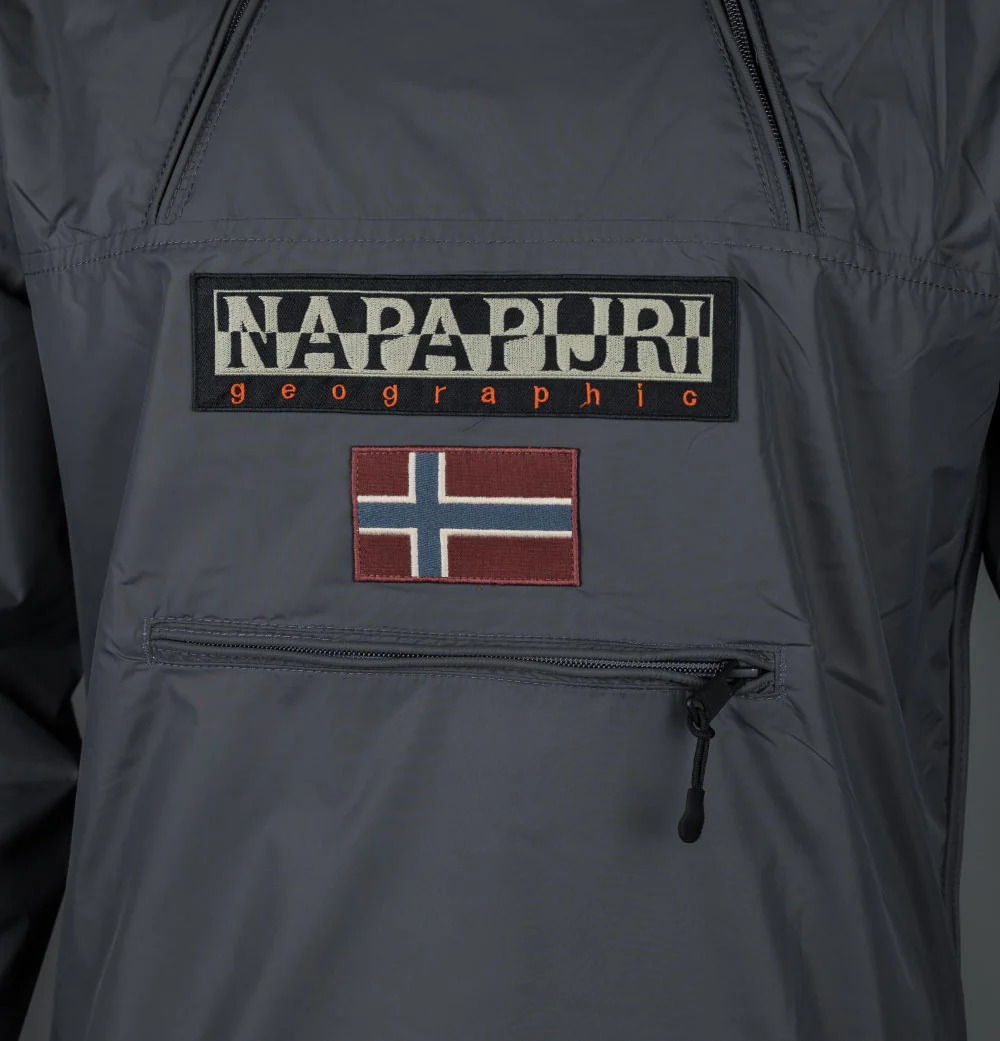 Napapijri Northfarer Anorak Jacket Dark Grey - Image 3