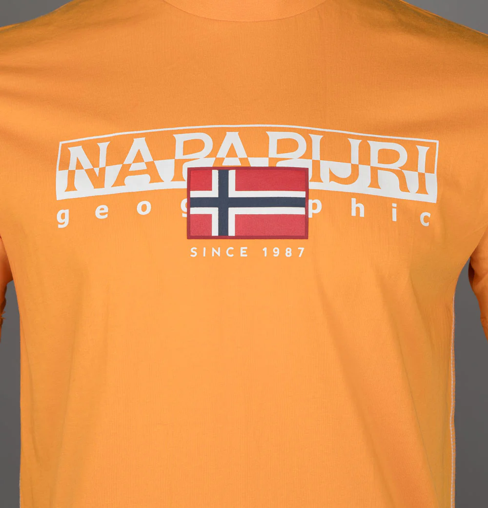 Napapijri S-Aylmer T-Shirt Apricot Orange - Image 3