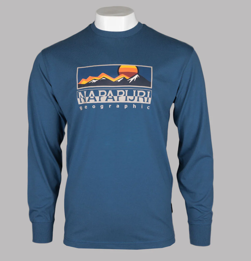 Napapijri S-Freestyle LS T-Shirt Blue Ensign