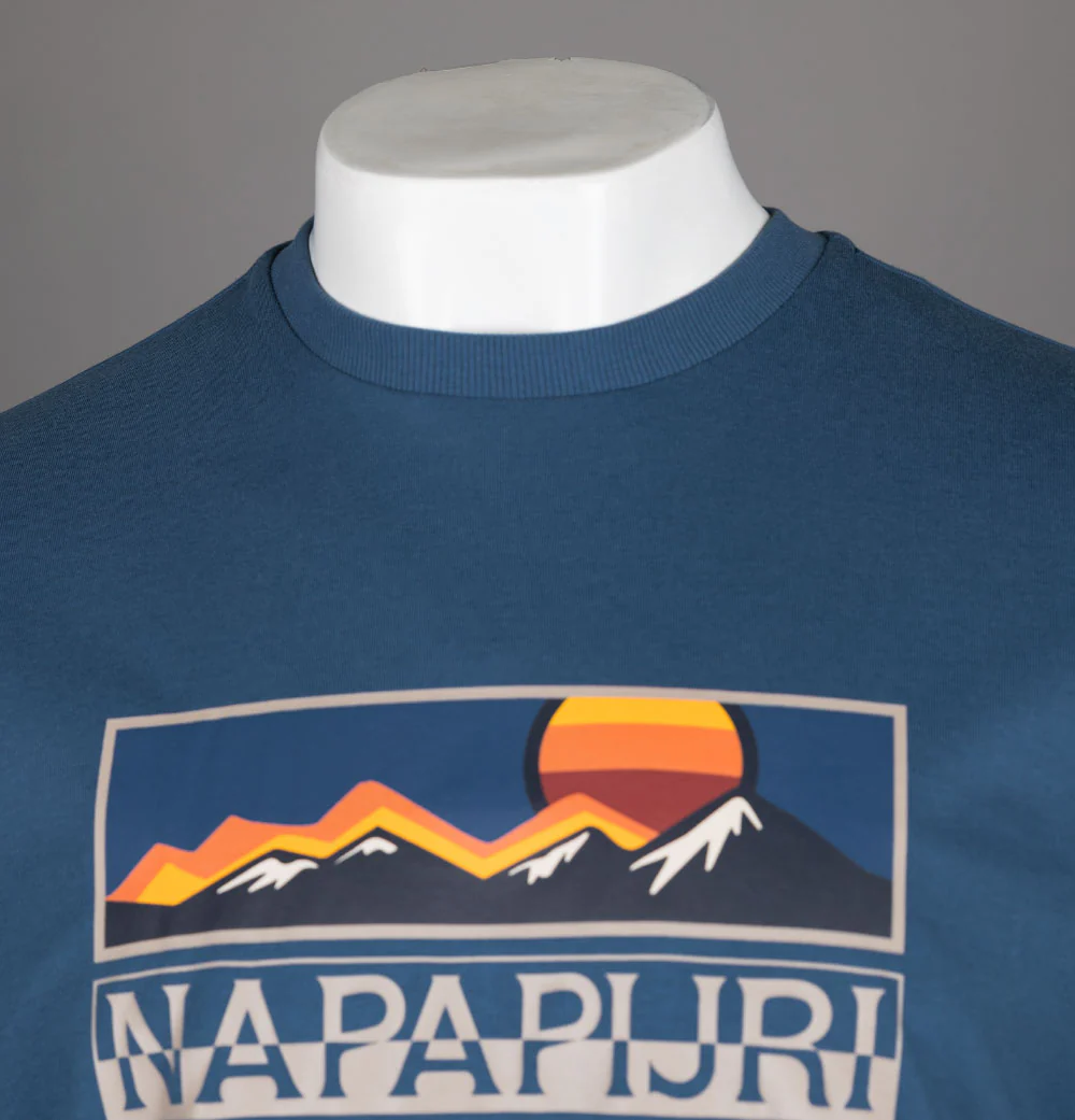 Napapijri S-Freestyle LS T-Shirt Blue Ensign - Image 4
