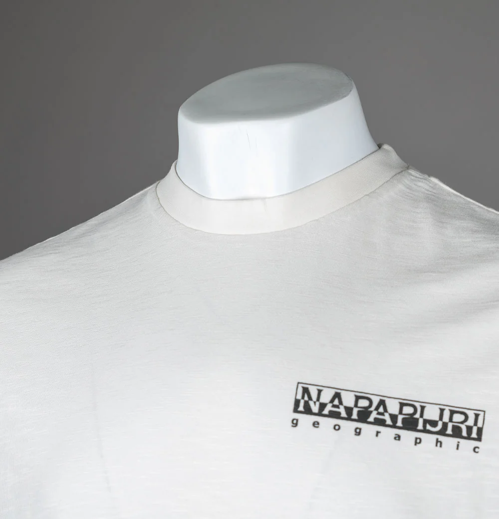 Napapijri S-Martre Back Graphic T-Shirt Natural Sand - Image 4