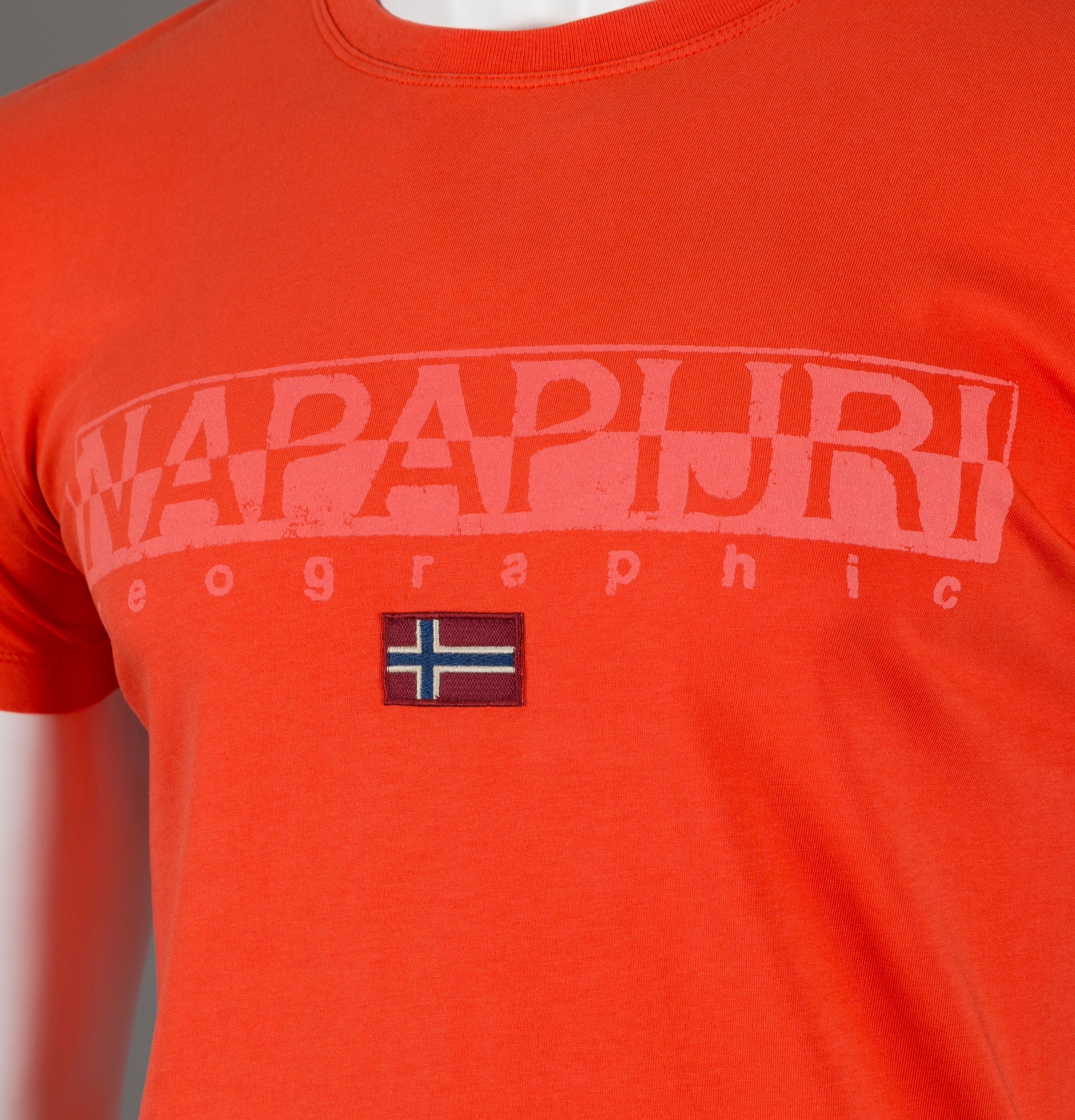 Napapijri Sapriol Short Sleeve T-Shirt Orange - Image 3